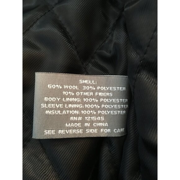 Michael Kors Mens Wool-Blend Bomber Jacket With Quilted Lining & Zip Closure - Picture 4 of 5